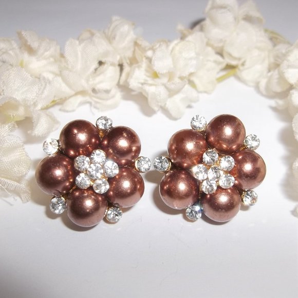Fashion Jewelry Jewelry - Pre-owned, Earring, Brown Pearl Earring, Brown Earrings, Pearl Earrings, 7725